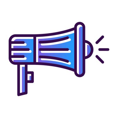 megafon simgesi, kampanya konsepti vektör illüstrasyonu