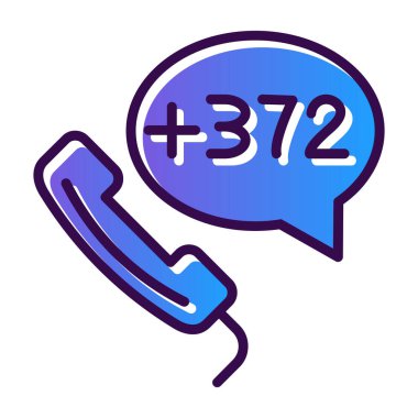 country code of the Estonia (+372)  vector icon