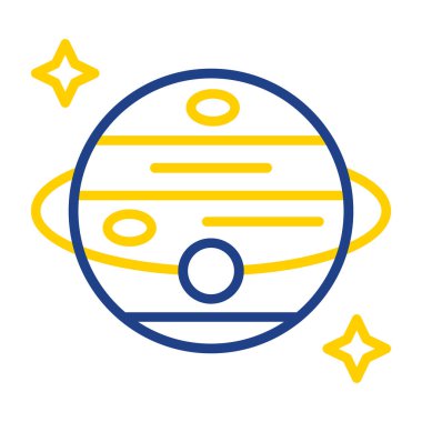 gezegen simgesi, vektör illüstrasyonu basit tasarım