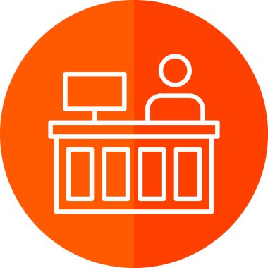 Resepsiyon simgesinin vektör illüstrasyonu