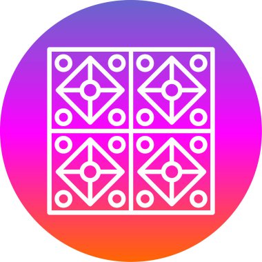 güzel Hint süsleme vektör çizgisi simgesi