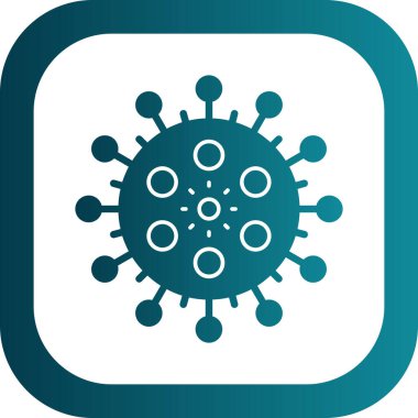 Virüs simgesi, vektör illüstrasyonu, düz tasarım