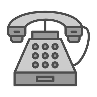 Telefon web simgesi basit illüstrasyon 