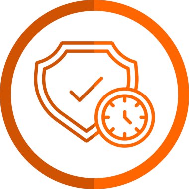 Bir saatin vektör illüstrasyonu