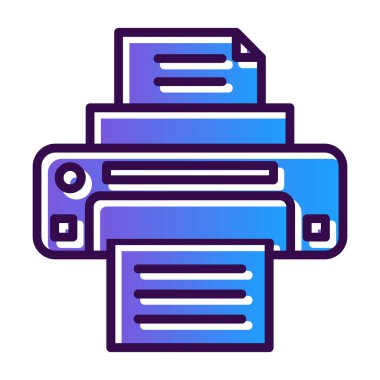  yazıcı web simgesi basit illüstrasyon