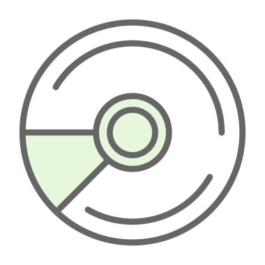 CD mi? Web simgesi basit illüstrasyon