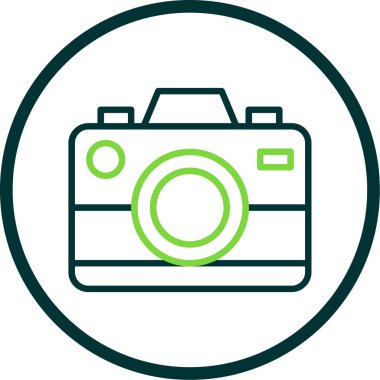 Fotoğraf makinası. Web simgesi basit illüstrasyon