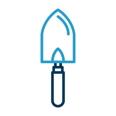 Trowel düz simgesi, vektör illüstrasyonu