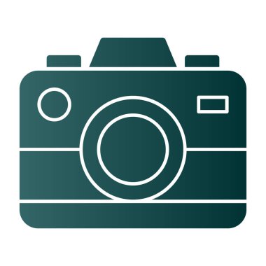Fotoğraf makinası. Web simgesi basit illüstrasyon