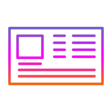 Kimlik kartı web simgesi, vektör illüstrasyonu 