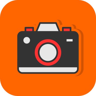 Fotoğraf makinası. Web simgesi basit illüstrasyon