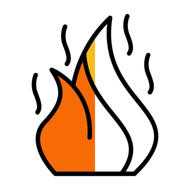 Yangın. Web simgesi basit illüstrasyon 