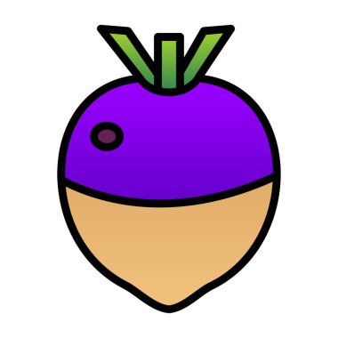 Rutabaga web simgesi vektör illüstrasyonu