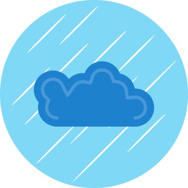 Basit Bulutlu hava simgesi, vektör illüstrasyonu