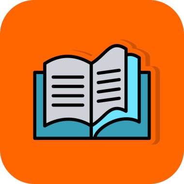 Kitap simgesinin vektör illüstrasyonu 