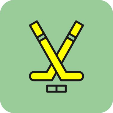 Modern Hokey simgesinin vektör çizimi                          