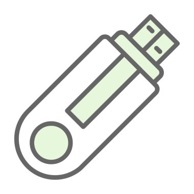 USB web simgesi, vektör çizim 