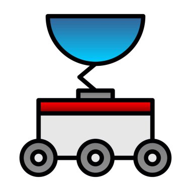 Moon Rover web simgesi vektör tasarımı 