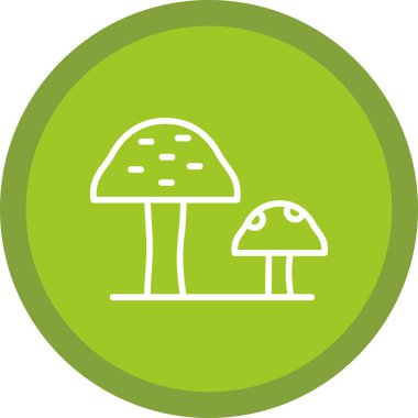 Mantarlar. Web simgesi basit illüstrasyon