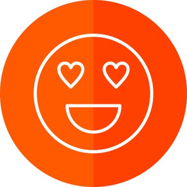 aşk emojisi simgesi, vektör illüstrasyonu