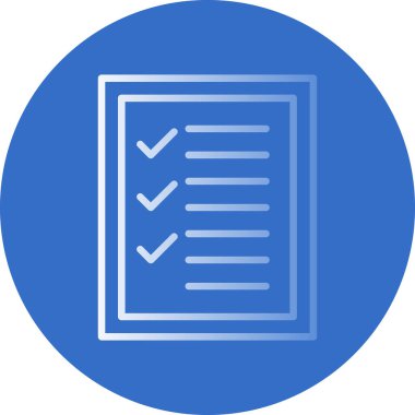 Kontrol listesi. Web simgesi basit illüstrasyon