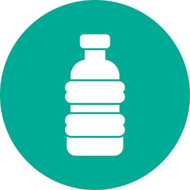 Plastik şişe simgesinin vektör çizimi       