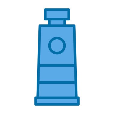 Boya tüpü renkli ağ simgesi basit illüstrasyon 