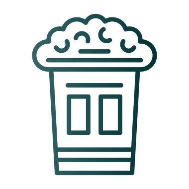 Patlamış mısır kovası. Web simgesi basit illüstrasyon