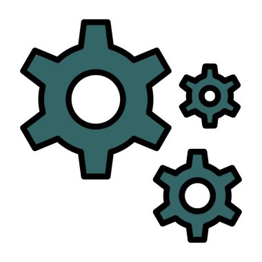 Gears'ı satırı vektör simgesi 