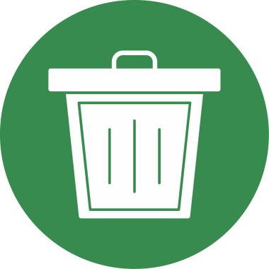 Çöp kutusu simgesi. vektör illüstrasyonu