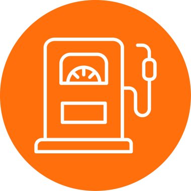 benzin istasyonu simgesi, vektör illüstrasyonu