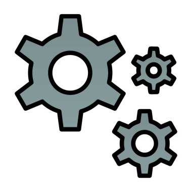 Gears'ı satırı vektör simgesi 