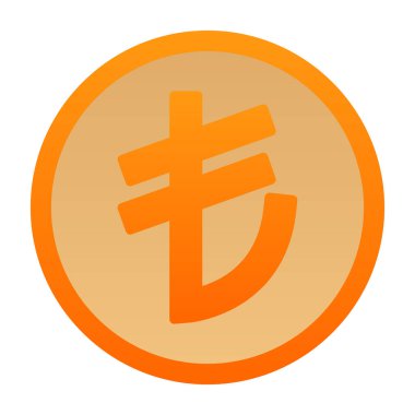 Türk Lirası madeni para, web basit illüstrasyon