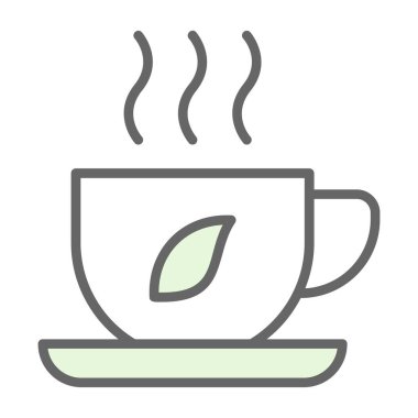 kahve fincanı simgesi, vektör illüstrasyonu 