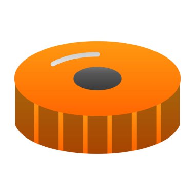 Turuncu spiralli yuvarlak çıkartma.