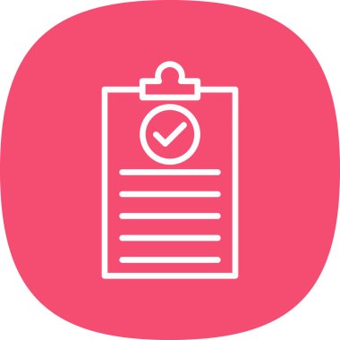 Kontrol listesi simgesi vektör illüstrasyonu