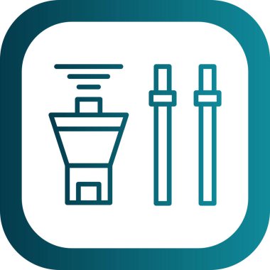 Ağ simgesini, vektör illüstrasyonunu yükselt. 