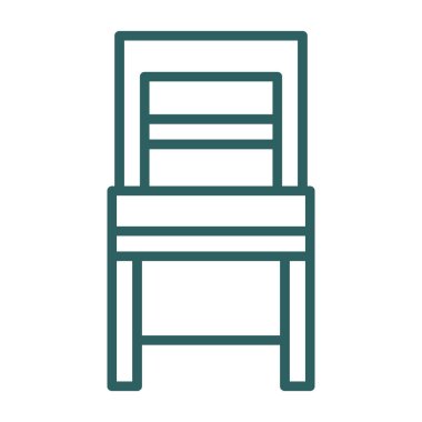 Sandalye. Web simgesi basit illüstrasyon 