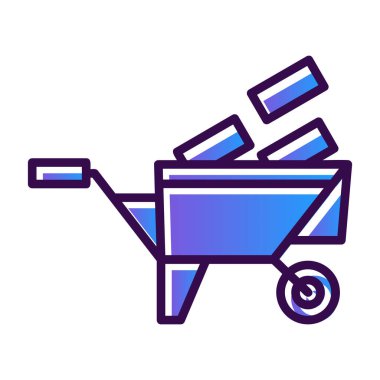 el arabası simgesi vektör illüstrasyonu 