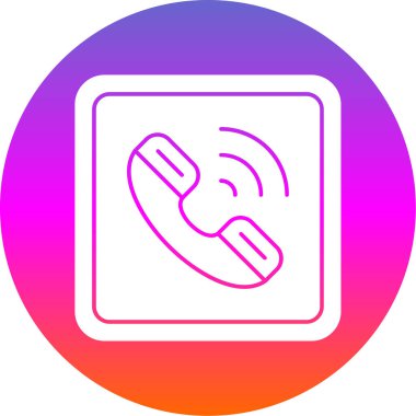 - Telefon. Web simgesi basit illüstrasyon 