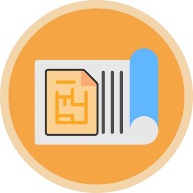 Şablon simgesi, vektör illüstrasyonu basit tasarım