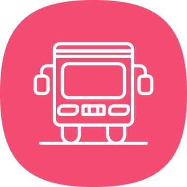 Otobüs. Web simgesi basit illüstrasyon