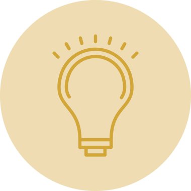 Ampul simgesi web basit illüstrasyon