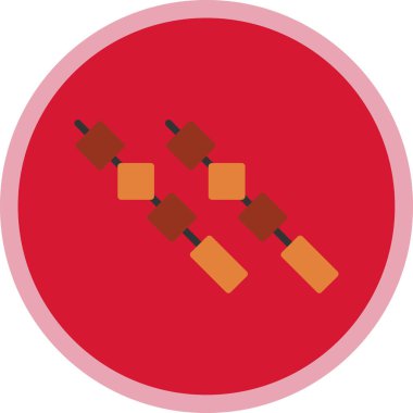 Çemberli kırmızı bayrağın vektör simgesi