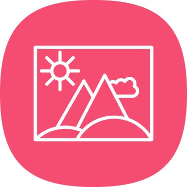 dağ simgesinin vektör illüstrasyonu