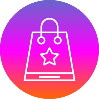 Alışveriş poşeti simgesi, vektör illüstrasyonu