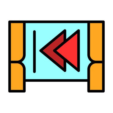 Geri dön, oku geri götür, sol vektör simgesi. Geriye, önceki düğme 