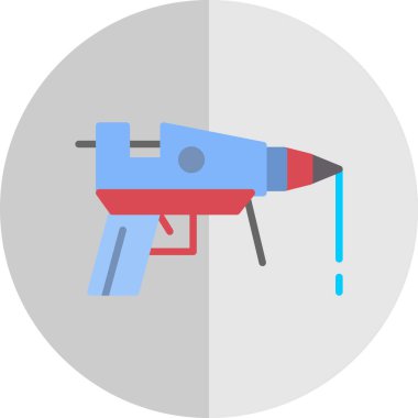 Sıcak yapıştırıcı tabancası ağ simgesi, vektör illüstrasyonu