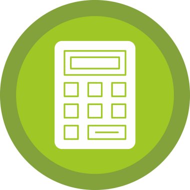 Basit Hesaplayıcı Simgesi, vektör illüstrasyonu