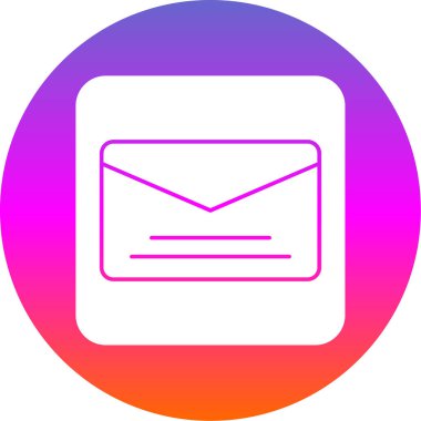 Basit harf zarfı simgesi, vektör illüstrasyonu